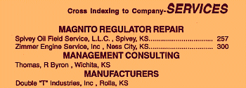 Services Cross Indexing Reference